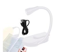Lampe de lecture portable - Lampe USB rechargeable, support à clip solide | Lampe de lecture LED légère avec cou flexible et base pour la lecture, la salle d'étude, le camping en plein air, les