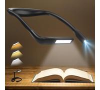 Lampe de lecture pour les amateurs de livres, rechargeable 2 000 mAh 10 à 80 heures - Large lampe de lecture pour les yeux - Pour homme et femme - Accessoires de camping et de tricot au crochet