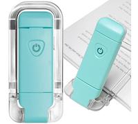 Lampe de lecture pour lire au lit, rechargeable par USB, 3 luminosités, réglable à intensité variable, pour protéger les yeux, lampe de lecture pour vers de livres, voyage (bleu)