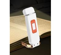 Lampe de lecture pour lire la nuit, lampe portable rechargeable pour signets, 3 couleurs ambrées et, accessoires de lecture pour les amoureux des livres, cadeaux pour les amoureux des livres (blanc)