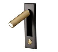 Lampe de lecture pour livres au lit 丨 Lampe de chambre à coucher LED 3 W 4000 K Applique murale pour tête de lit 丨 Spot mural encastrable réglable pour chevet 丨 Spots rotatifs avec interrupteur à