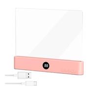 Lampe de Lecture Pour Livres, Lampe de Lecture LED Plate Rechargeable et Transparente avec 3 Couleurs Et Minuterie, Panneau Lumineux Réglable Pour Lire Au Lit Le Soir
