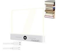 Lampe de lecture rechargeable - Panneau plat compact, accessoire LED réglable équipé d'une fonction de lueur douce, parfaite pour l'heure du coucher, le camping, la maison, le dortoir, l'étude, les