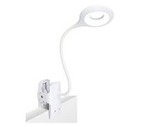 Lampe de Lecture Rechargeable Usb Pour Salon, Protection Des Yeux, Commande Tactile, Pince, Lampe de Table Ou de Chevet (Blanche)/Blanc/Un