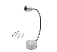 Lampe de lecture Riloer LED Spot, éclairage intérieur de voiture 12 V, applique murale flexible à col de cygne avec interrupteur pour camping-car caravane camping-car, lumière blanche