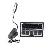 Lampe de Lecture Solaire Rechargeable Lampe à Pince Solaire Rechargeable, Pince à Col de Cygne Flexible sur la Lampe de Livre, pour la Lecture, L'étude et le Travail