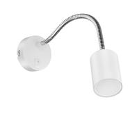 Lampe de lecture WAIKA avec col de cygne et interrupteur blanc mat incl. LED [EEK: F]
