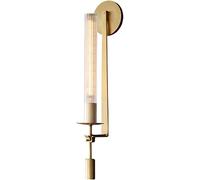 Lampe de lit de chevet de lit mural Mid-Century En laiton applique murale, avec une teinte en verre cylindrique lampe murale moderne Light Fxture, pour la salle de bain de la chambre à coucher à