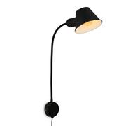 Lampe de lit lampe de lit flexible lampe de lecture 1xE27 10W noir chambre Br...
