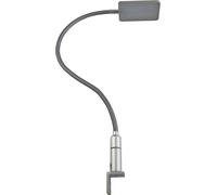 lampe de lit LED 4W Lampe de chevet Lampe de lecture flexible Lot de 1 gris argenté