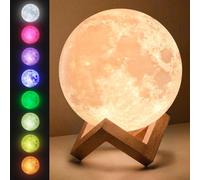 Lampe de lune 3D lumineuse 16 couleurs. 4.7 Inch