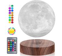 Lampe de lune en lévitation magnétique flottante et rotative avec impression 3D LED 3 modes de couleurs pour la maison, le bureau, la chambre, le bureau - Cadeau unique