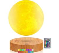 Lampe De Lune Flottante Et En Lévitation Avec 16 Couleurs De Lumière Led, Lampe De Nuit Magnétique À Lévitation, Luminosité Ajustable, Décoration D'intérieur Unique Et Moderne, Gad[Vei9273084]