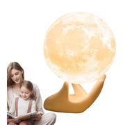Lampe de lune - Lampe de lumière de lune | Décoration de bureau - Veilleuse romantique alimentée par USB avec support de main, cadeau parfait pour la chambre à coucher, le salon et l'éclairage ambiant