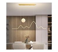 Lampe de lustre de plafond, lampe suspendue à LED, lampe à intensité variable, lampe de salle à manger, salon, cuisine, lampe suspendue moderne avec télécommande au design de lune (A) interesting