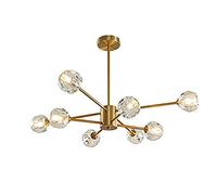 Lampe de Luxe Nordique postmoderne G9 en cuivre, Lampe moléculaire, pour Chambre à Coucher, Salle à Manger, Salon, Lampe de Luxe Simple, 3 têtes Plus 3 têtes