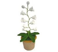 Lampe de lys artificielle, veilleuse à fleurs décoratives, design au crochet, lumière d'ambiance douce pour chambre à coucher, crèche, hôtel, fête, bureau, café, 11,5 x 12 x 38 cm