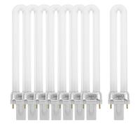 Lampe de Manucure 9w en Verre, Lot de 8 pour Gel UV | Remplacement Prêt à L’emploi, Séchage Rapide, Usage Salon ou Maison, Finition Blanche Élégante