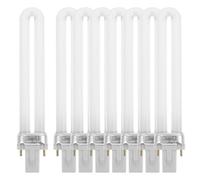 Lampe de Manucure 9w en Verre, Tube de Lampe à Ongles Ambiance Noël | Lot de 8 Pièces, Blanc, pour LED Glue et Gel Polish, Usage Salon ou Maison