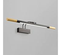 Lampe de Maquillage À Miroir Pour Armoire En Bois, Éclairage de Salle Den Réglable Avec Tête de Lampe Pivotante, Guéridon Mural Led Pour Armoire de Salle Den, Éclairage Pour Cadre de Tableau/Black-600