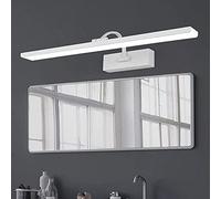 Lampe de maquillage LED Luminaire Miroir de salle de bain Luminaires réglables 24W Maquillage Lampadaire, 4000K Miroir blanc Lampes d'armoire, 61 cm Lampe de maquillage rotative pour montage mural