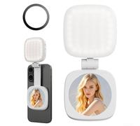 Lampe de maquillage magnétique avec rotation à 360 degrés et luminosité réglable, cinq modes d'éclairage pour un éclairage personnalisé n'importe où (blanc)