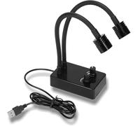 Lampe de microscope de laboratoire, luminosité réglable en continu, spot LED avec double col de cygne, for caméra de microscope stéréo numérique biologique industriel