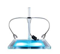Lampe de microscope, USB double col de cygne lumières LED spot illuminateur pour microscope numérique stéréo, loupe de soudure de pièces de monnaie (spot pilier)