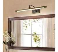 Lampe de Miroir Avant Led, Miroir de Toilette Avec Éclairage, Applique Rotative Pour Salle Den, Éclairage Pour Maquillage Den, Fini Cuivre/7W 4000K