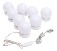 Lampe De Miroir Avec 8 Ampoules Led Blanc Chaud Et Blanc Froid