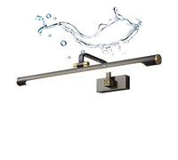 Lampe de Miroir de Salle de Bain à LED en cuivre H65, étanche IP44, Appliques murales de Salle de Bain Noires, lumières de Miroir de Maquillage, Lampe Murale de vanité à LED, Lampe d'armoire de