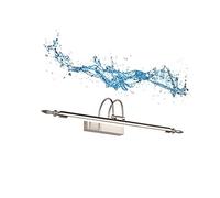 Lampe de miroir de salle de bains, lampe de miroir vintage, applique avant de miroir réglable d'intérieur, lumières de salle de bains acryliques en métal de LED pour la table de maquillage de toilette