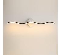 Lampe de Miroir Led Avant Pour Salle Den, Éclairage de Coiffeuse, Lampe de Coiffeuse En Forme D'Onde Au-Dessus Du Miroir Et Du Meuble, Éclairage Pour Cadre Et Tableau/3 Color Mode/100Cm