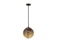, Lampe de Moderne à LED, Lampe à Suspension de Plafond Effet 3D avec Abat-Jour de en Verre de galvanoplastie, décoration de Restaurant, Compatible avec Chambre à Coucher, Bar, café, Cei