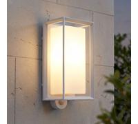 Lampe de Mur Extérieur Détecteur Mouvement Murale Luminaire Façade Blanc H 28 CM
