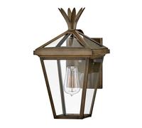 Lampe de Mur Extérieur IP44 Hauteur : 37 CM Verre Aluminium E27 Vintage En