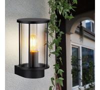 Applique murale d'extérieur en acier inoxydable et verre, couleur fumée, IP54, lampe de jardin