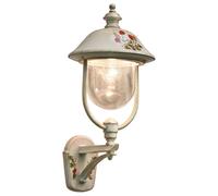Lampe de Mur Extérieur Main H:55 CM IP43 Blanc Or Antique Trèfle Décor E27