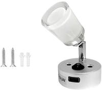 Lampe de Mur LED, Lampe de Lecture Murale 12V 24V RV 3000K 6000K USB CA Port de Charge 360 Camion remorque Bateau(6000k,Type A-USB)