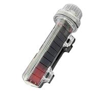 Lampe de navigation LED à énergie solaire pour bateaux d'urgence avec clignotant rouge/blanc/vert approuvé par le gardien (gris, 18,5 x 5,6 cm)