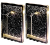 Lampe De Neige Magique, Matériel for Veilleuse De Rue Enneigée, Veilleuse À Monter Soi-même sur Le Thème des Contes De Neige for La Décoration De Noël(2pcs)