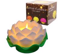 Lampe de nénuphar colorée | Lampe de table colorée en forme de nénuphar alimentée par piles pour chambre à coucher, mariage, fête, intérieur et extérieur