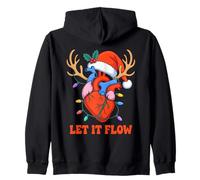 Lampe de Noël Cardiaque en Forme de cœur avec Inscription « Let It Flow » Sweat à Capuche