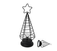 Lampe de Noël - Lampe de bureau en forme d'arbre de Noël avec étoile - Décoration de table, lumière de bureau pour la maison, les vacances, les fêtes, l'extérieur, la terrasse, la cour
