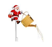 Lampe de Noël solaire automatique d'extérieur au design unique de bouilloire - Décoration festive de jardin - Résistante aux intempéries - Bouilloire de Noël d'extérieur - Décoration de festival de