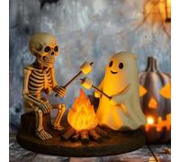 Lampe De Nuit à Feu De Joies Squelette Et FantôMe, Veilleuse FantôMe D'Halloween, Deco Halloween, DéCoration Halloween IntéRieur Mignon Squelette FantôMe, Pour DéCoration IntéRieure Et Cadeaux. (A)