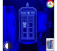 Lampe de nuit à Led optique 3D Doctor Who Call Box light