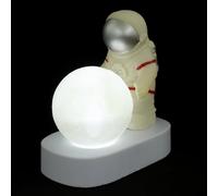 Lampe de Nuit Astronaute Décorative en Résine, Argenté, pour Intérieur