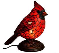 Lampe de nuit cardinal en résine avec motif oiseau cardinalis pour la décoration de la maison, crée un effet d'éclairage serein dans les espaces de vie