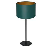 Lampe De Nuit Chambre Abat-Jour En Tissu E27 56 Cm Pétrole Or